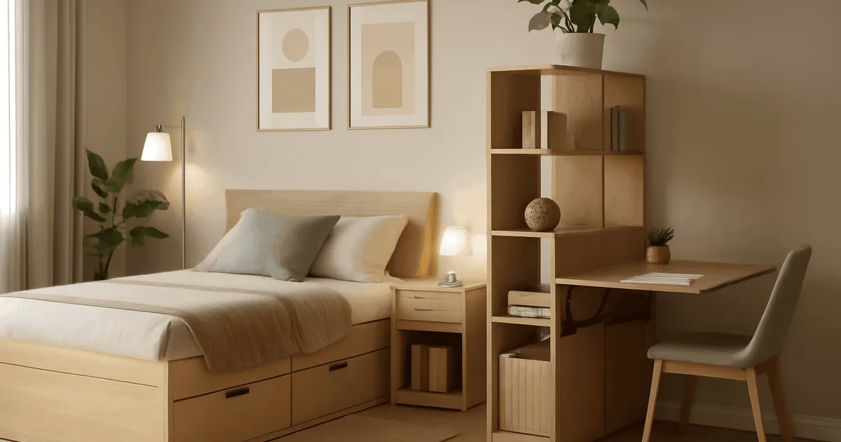 Chambre : meubles multifonctions pour allier style et rangement