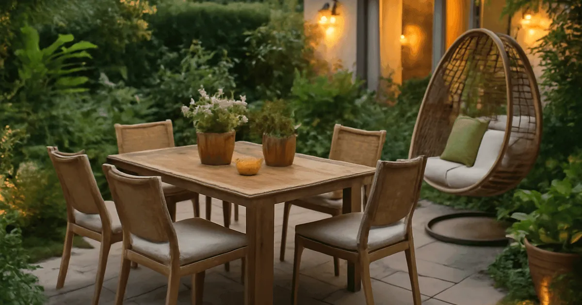 Jardin et terrasse : intégrer meubles éco-conçus et accessoires déco