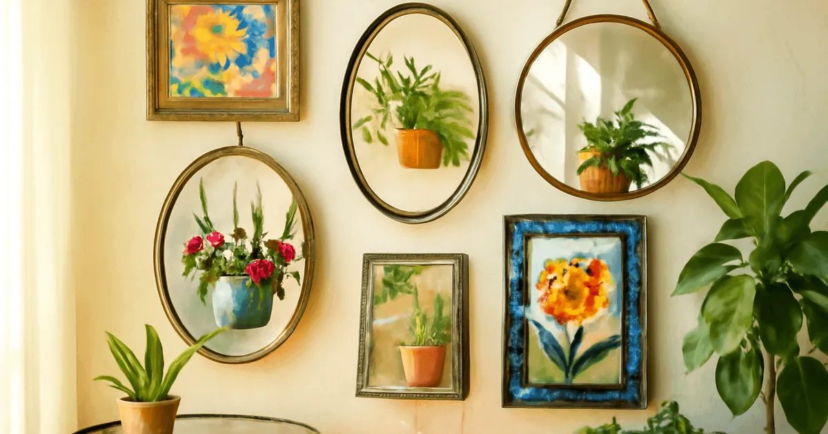 Recyclage et détournement créatif de vieux miroirs décoratifs