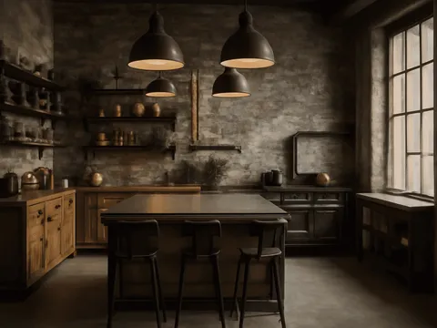 Rénover une vieille cuisine dans un esprit industriel