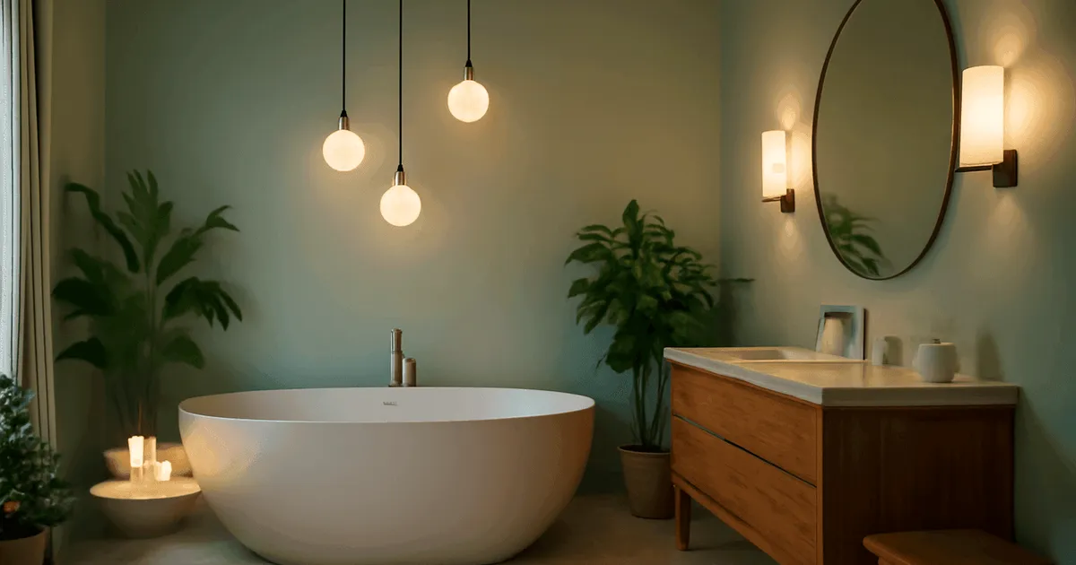 Salle de bain : jouer avec les luminaires pour une ambiance zen