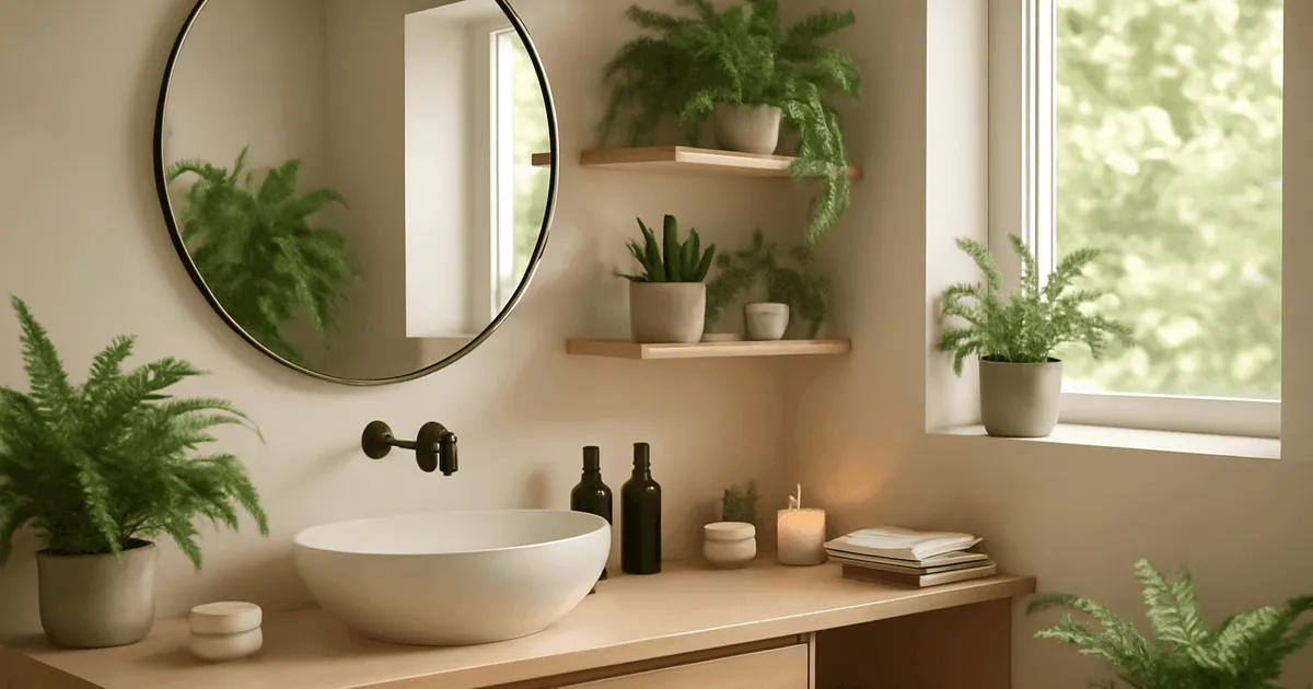 Salle de bain : personnaliser sa déco avec plantes et accessoires