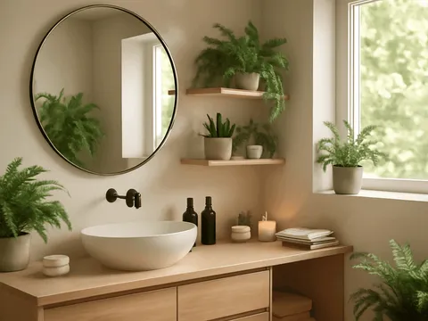 Salle de bain : personnaliser sa déco avec plantes et accessoires
